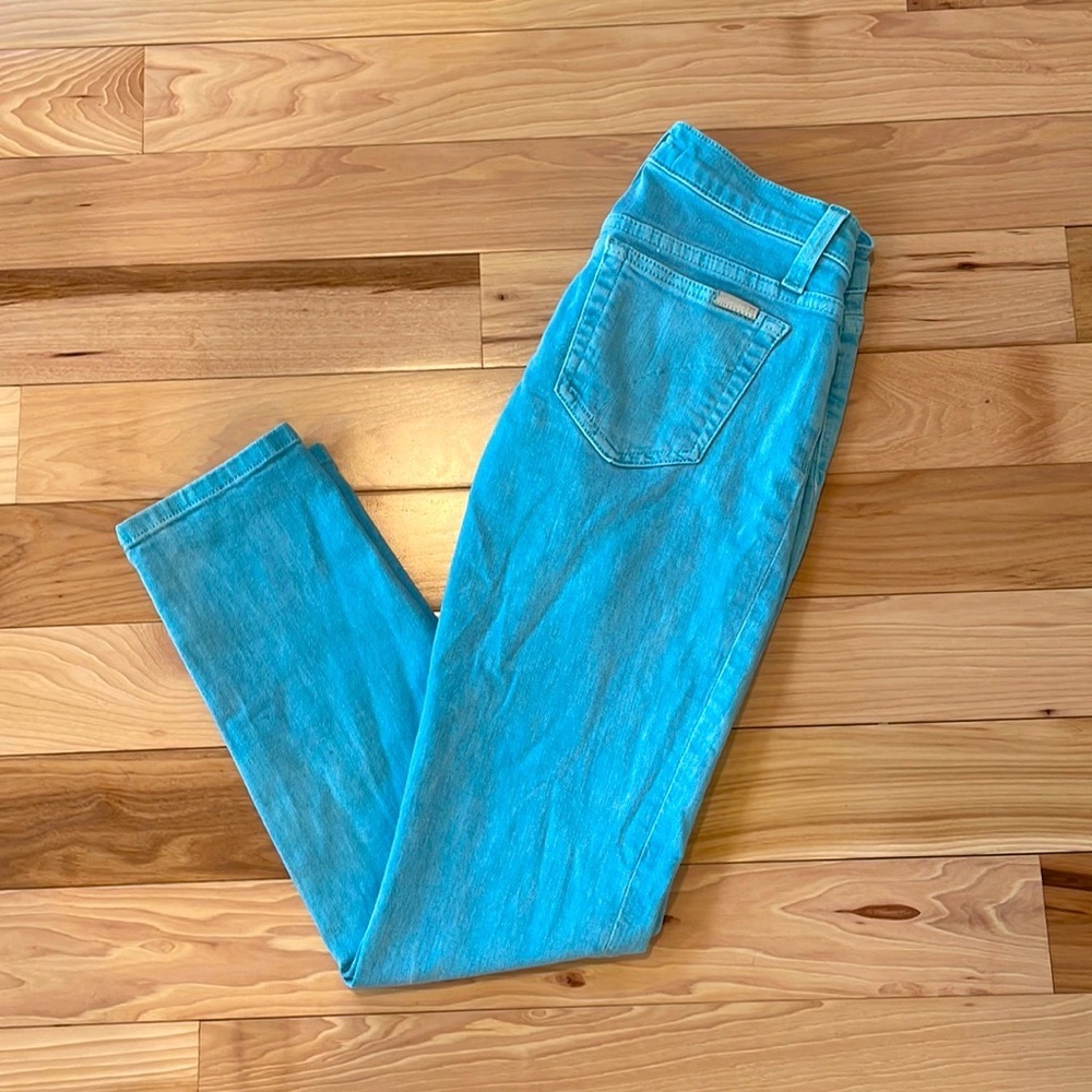 Joes jeans size 25 x 25 bright blue skinny ankle jeans